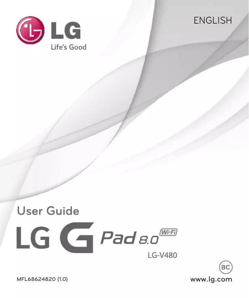 Page n°1 - Manuel utilisateur LG G-Pad 8.0 WiFi