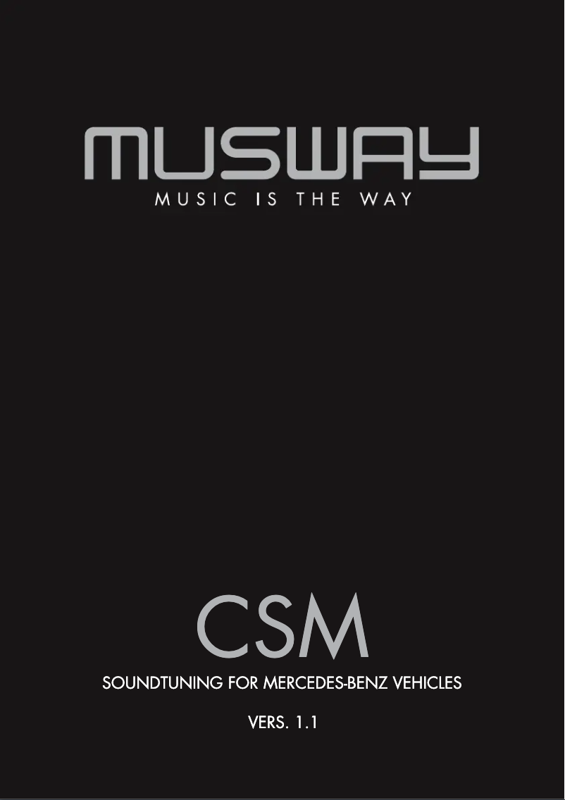 Page n°1 - Manuel utilisateur Musway CSM120X
