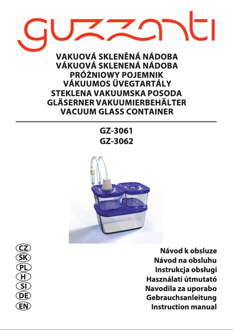 Page 1 de la notice Manuel utilisateur Guzzanti GZ 3062