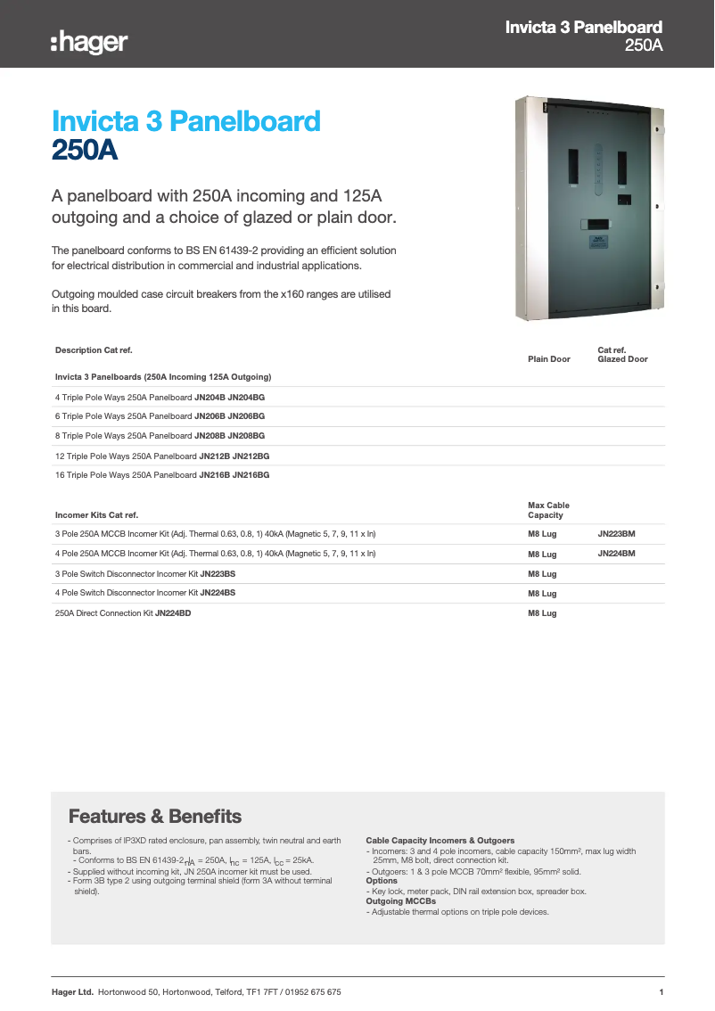 Page n°1 - Manuel utilisateur Hager JN205BE