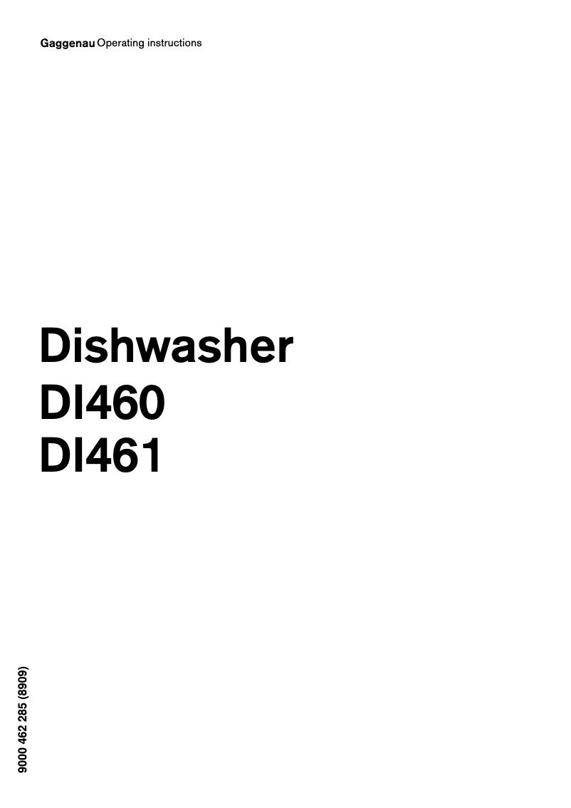 Page 1 de la notice Manuel utilisateur Gaggenau DI 461-111