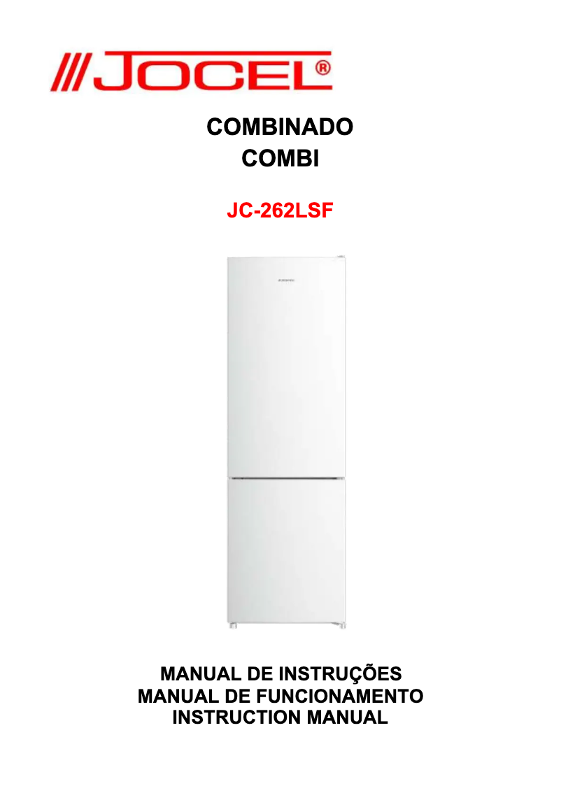 Image de la première page du manuel de l'appareil JC-262LSF