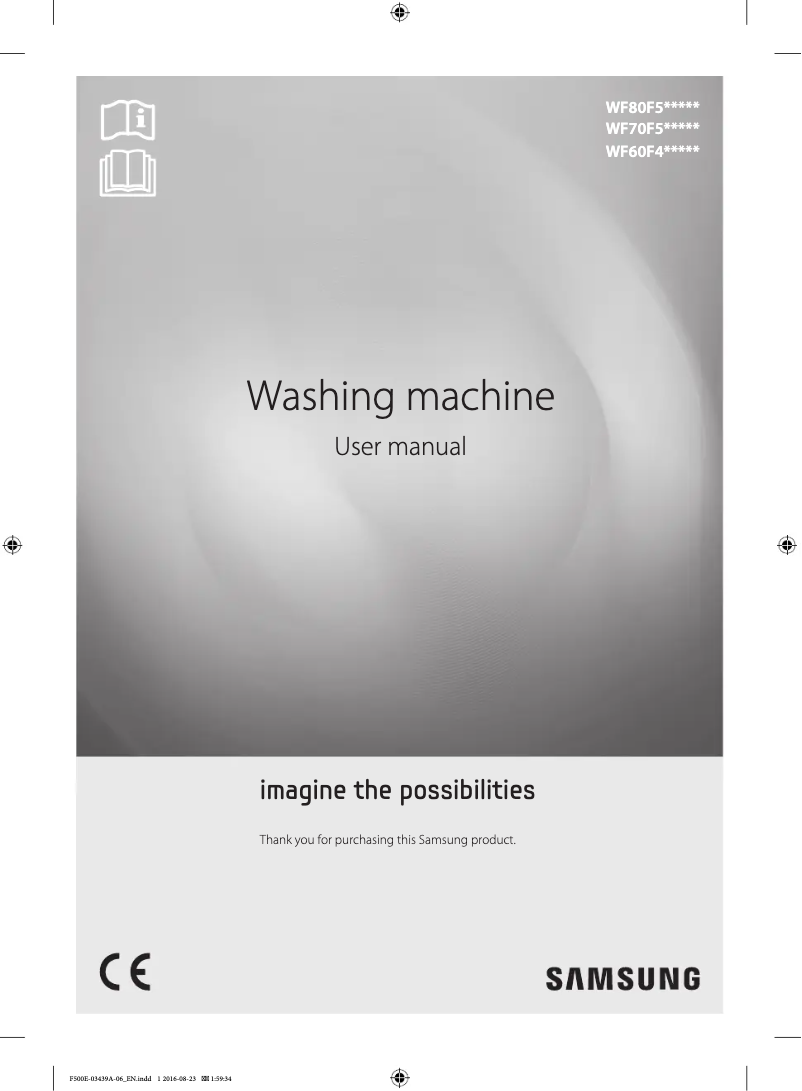 Image de la première page du manuel de l'appareil WF70F5EDW4X