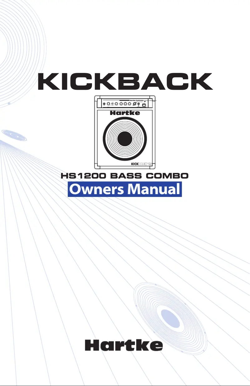 Page 1 de la notice Manuel utilisateur Hartke Kickback 10