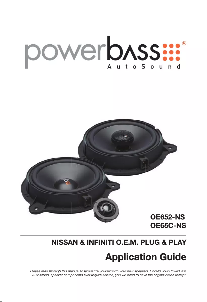 Page n°1 - Manuel utilisateur PowerBass OE65C-NS