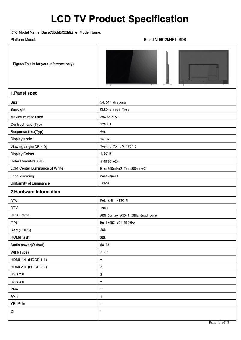 Page 1 de la notice Manuel utilisateur Blaupunkt BLA50ULC01