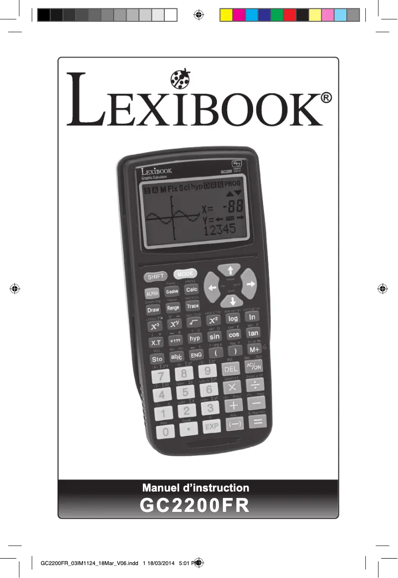 Page 1 de la notice Manuel utilisateur Lexibook GC2200FR