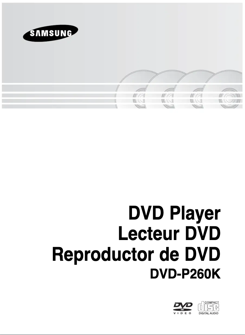 Page n°1 - Manuel utilisateur Samsung DVD-P260K