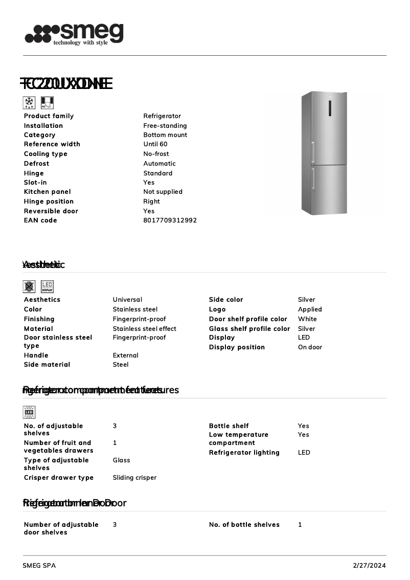 Image de la première page du manuel de l'appareil FC20UXDNE