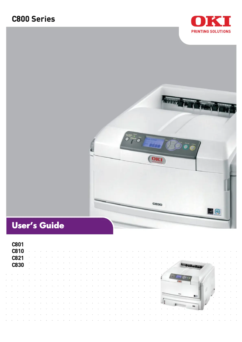 Page n°1 - Manuel utilisateur OKI C801dn