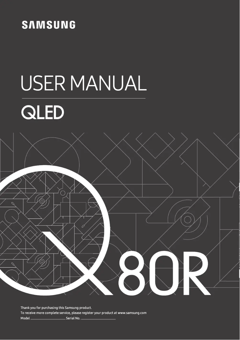 Image de la première page du manuel de l'appareil GQ55Q80RGT