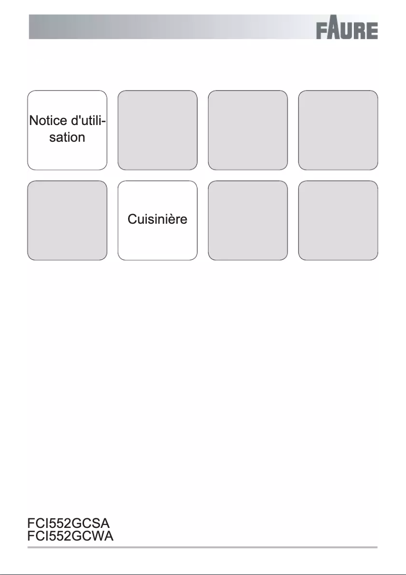 Page 1 de la notice Manuel utilisateur Faure FCI552GCWA