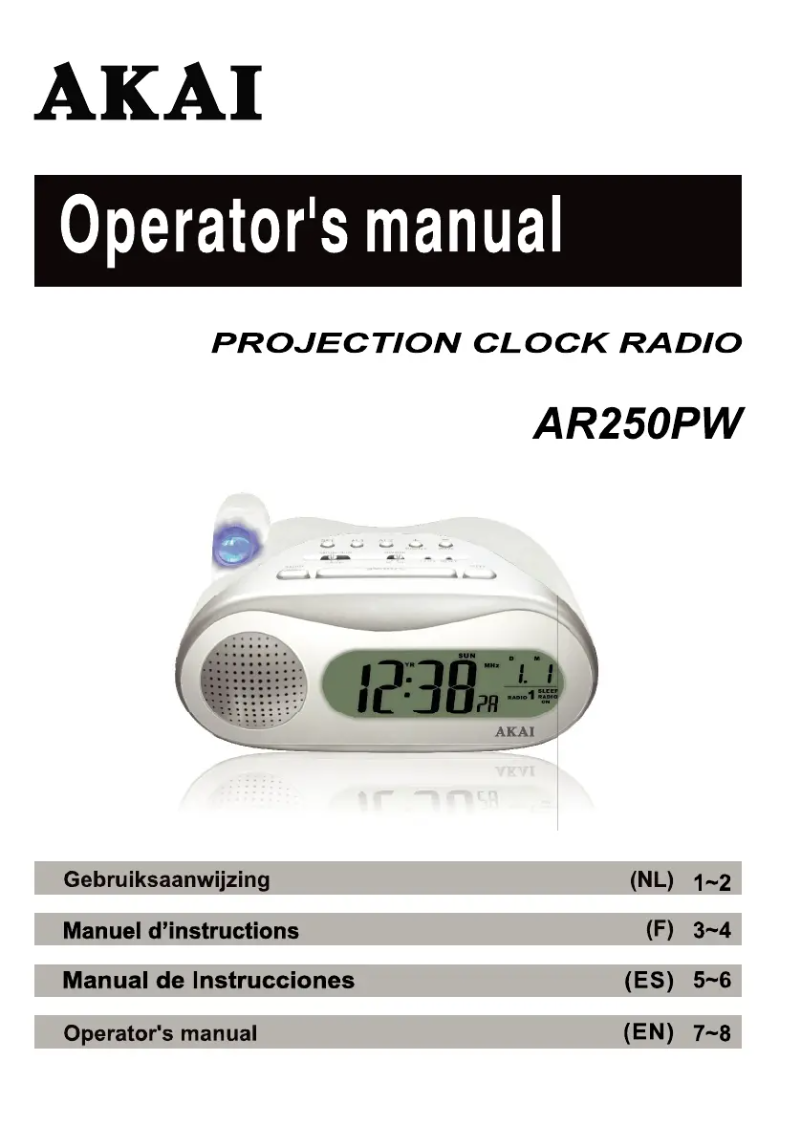 Page 1 de la notice Manuel utilisateur AKAI AR250PW