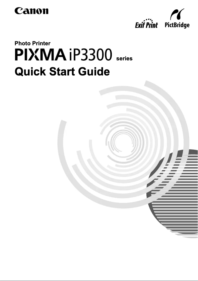 Page 1 de la notice Guide de démarrage rapide Canon Pixma iP3300