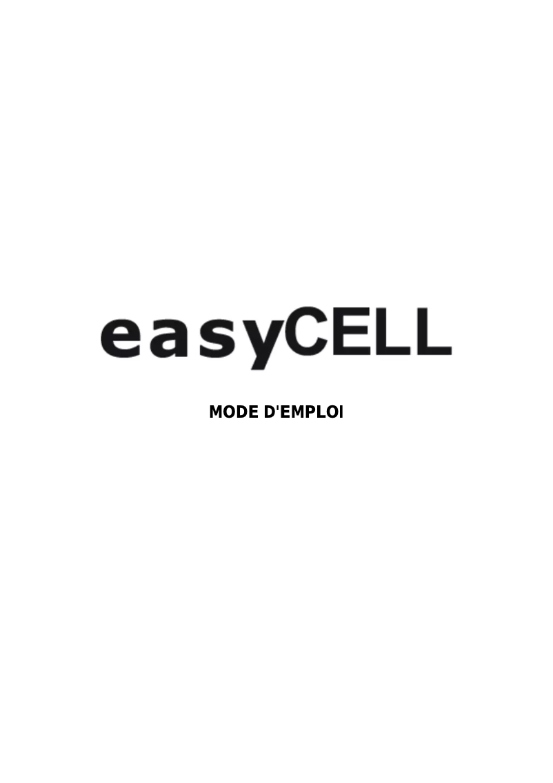 Page 1 de la notice Manuel utilisateur ITT Easy Cell