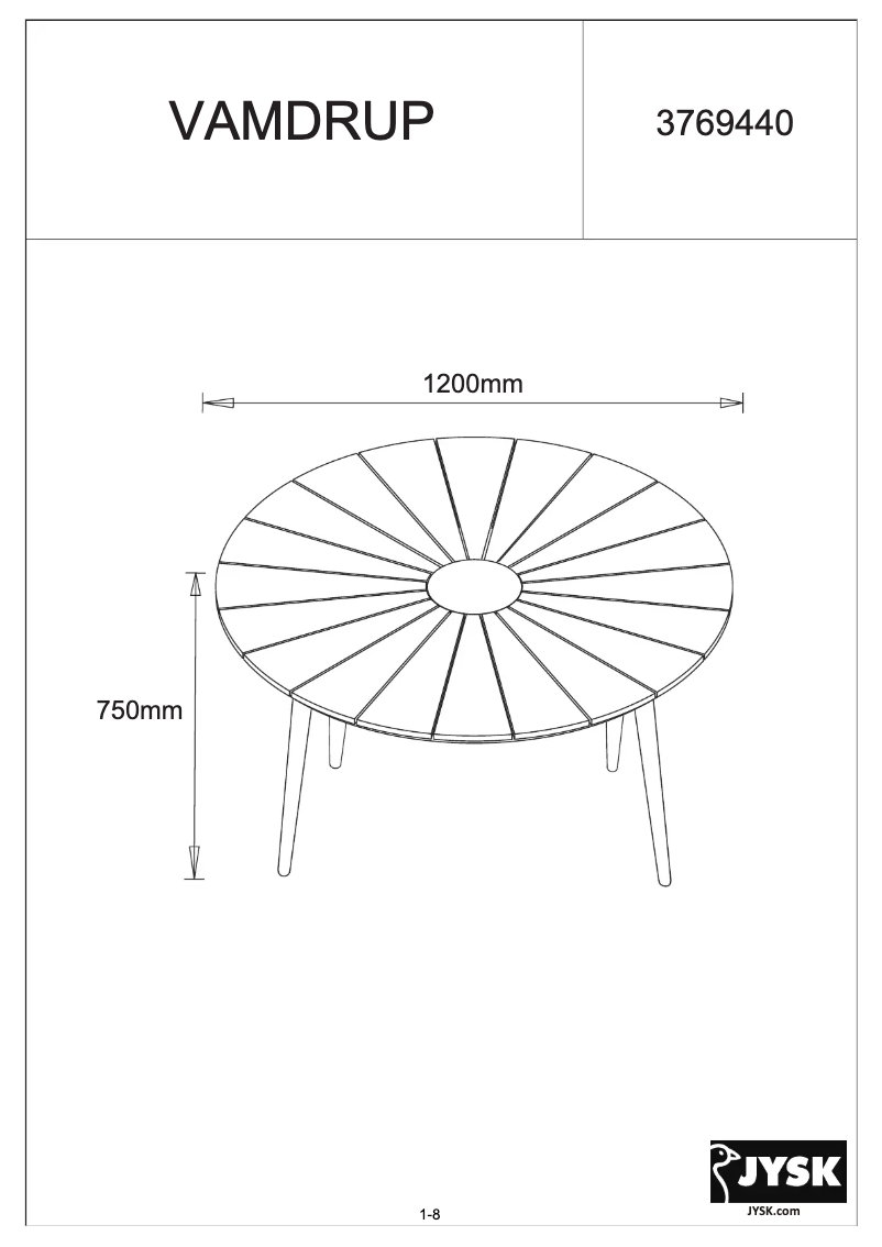 Página 1 del manual Manual de usuario JYSK Vamdrup (120x74)