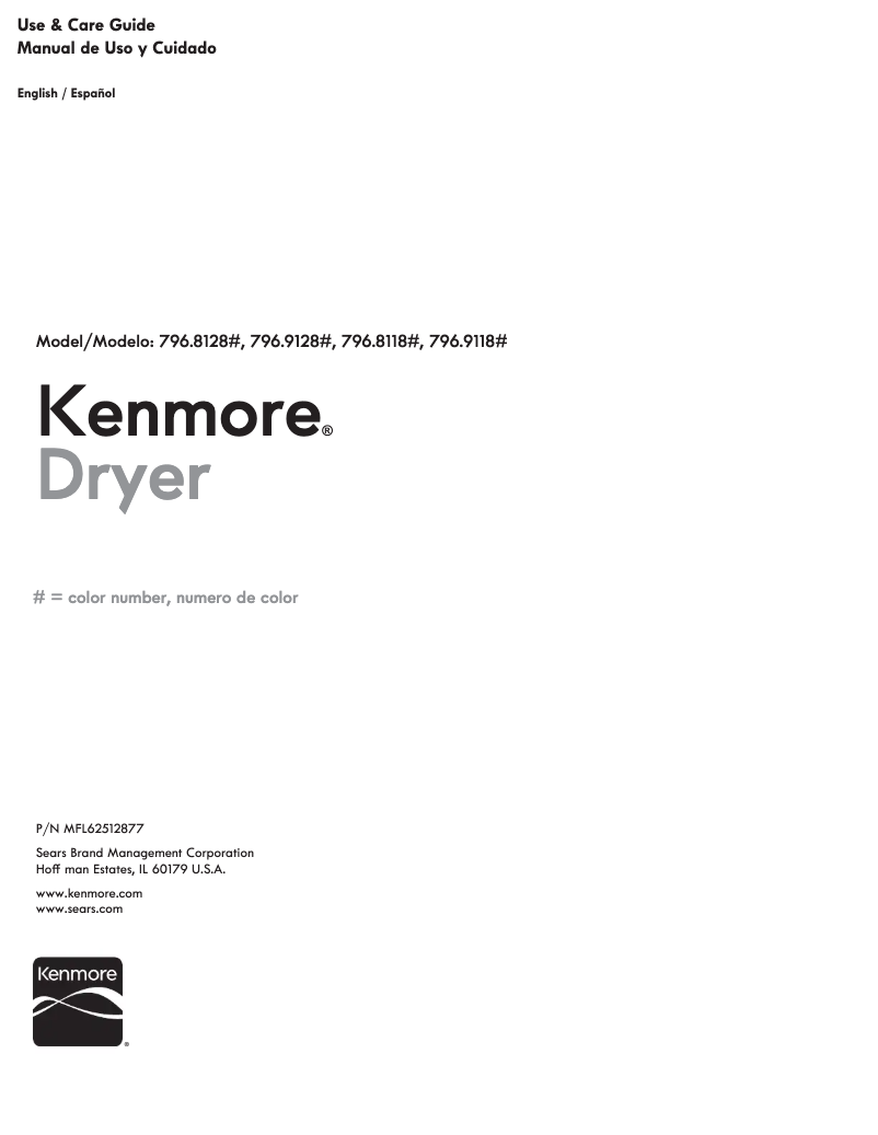 Page 1 de la notice Manuel utilisateur Kenmore 796.81182