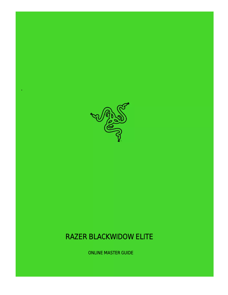 Imagen de la primera página del manual del dispositivo BlackWidow Elite