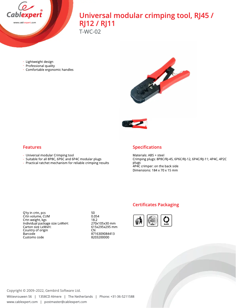 Image de la première page du manuel de l'appareil T-WC-02