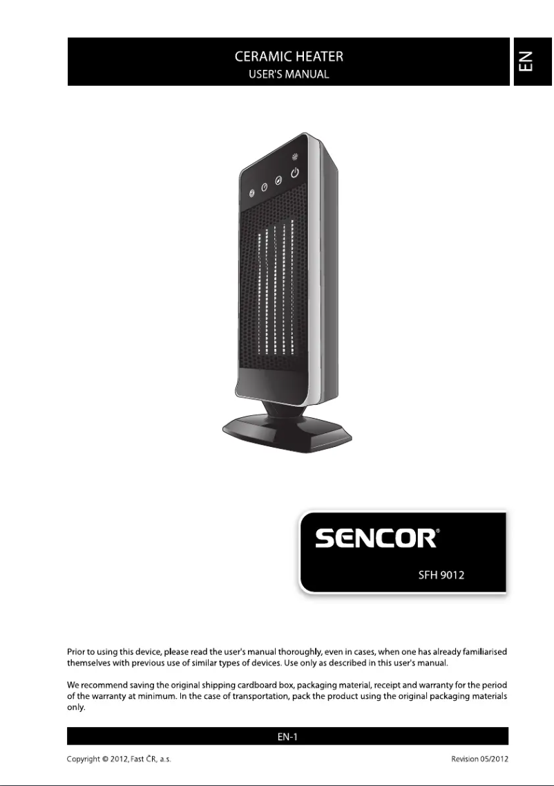 Page 1 de la notice Manuel utilisateur Sencor SFH 9012