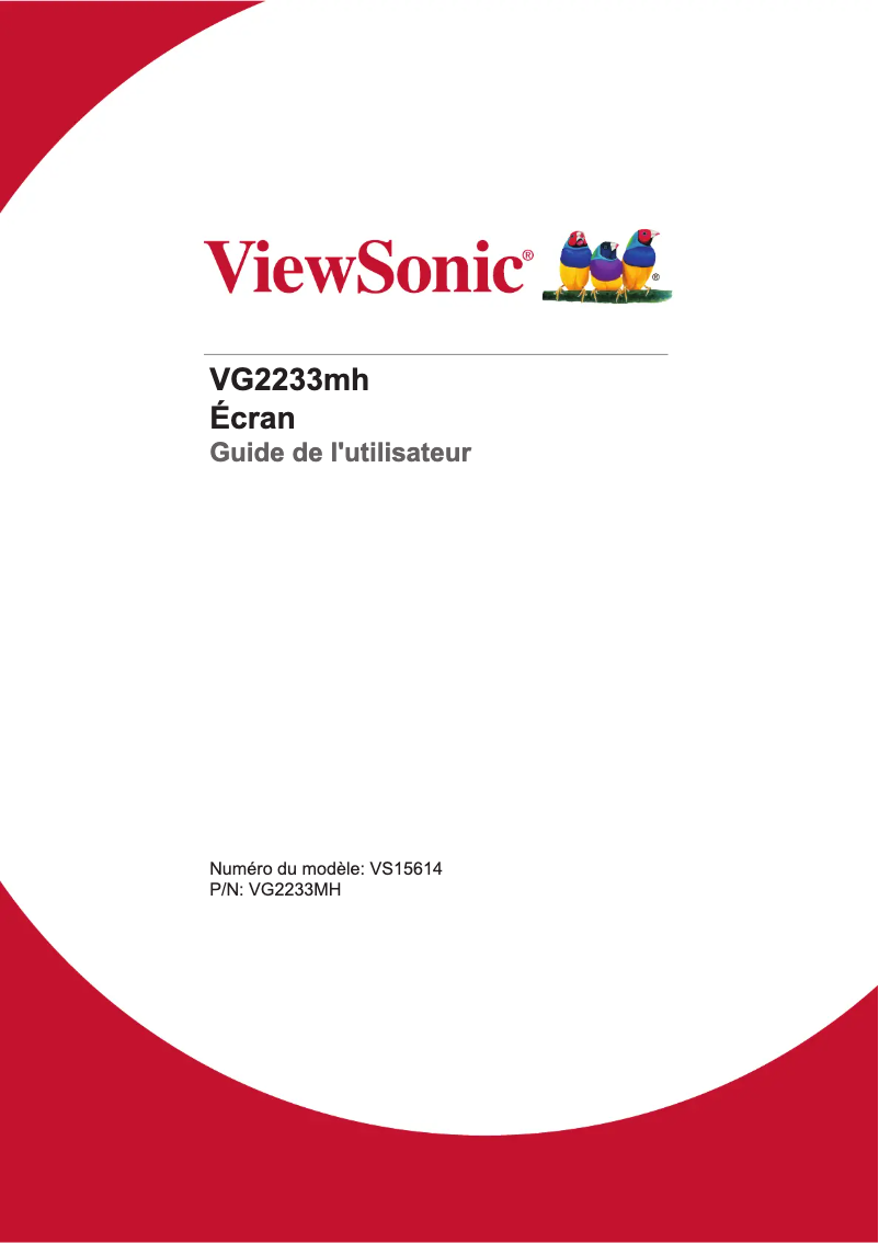 Page n°1 - Manuel utilisateur Viewsonic VG2233mh