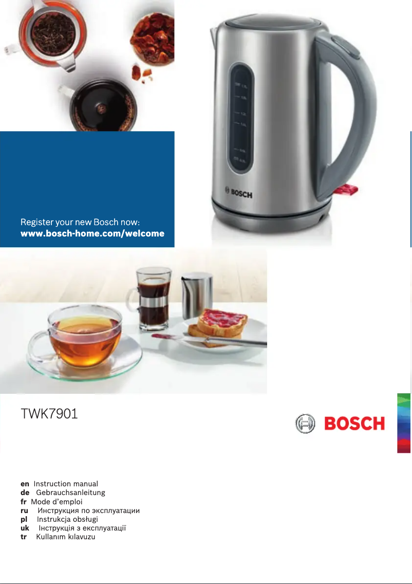 Page 1 de la notice Manuel utilisateur Bosch TWK7901