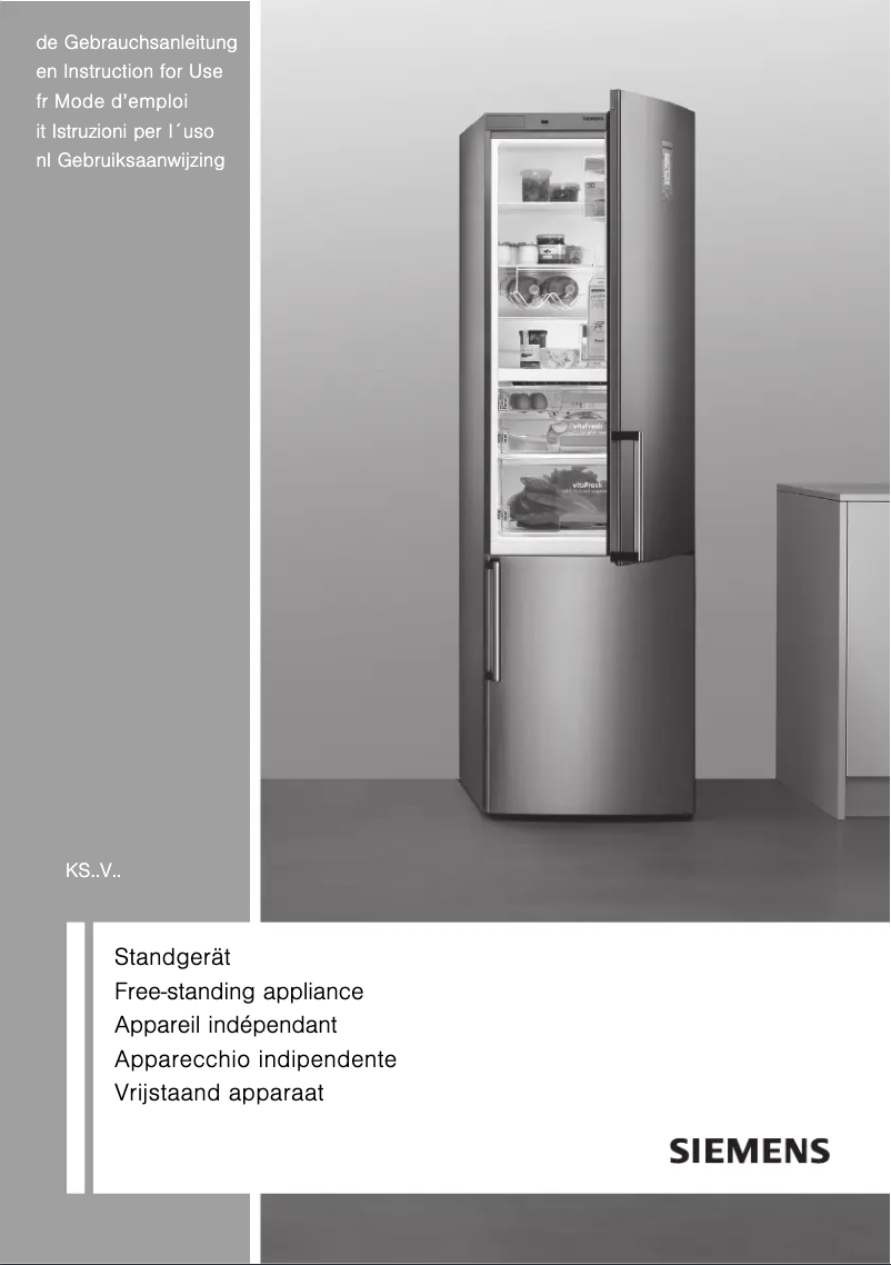Page 1 de la notice Manuel utilisateur Siemens KS36VVL40