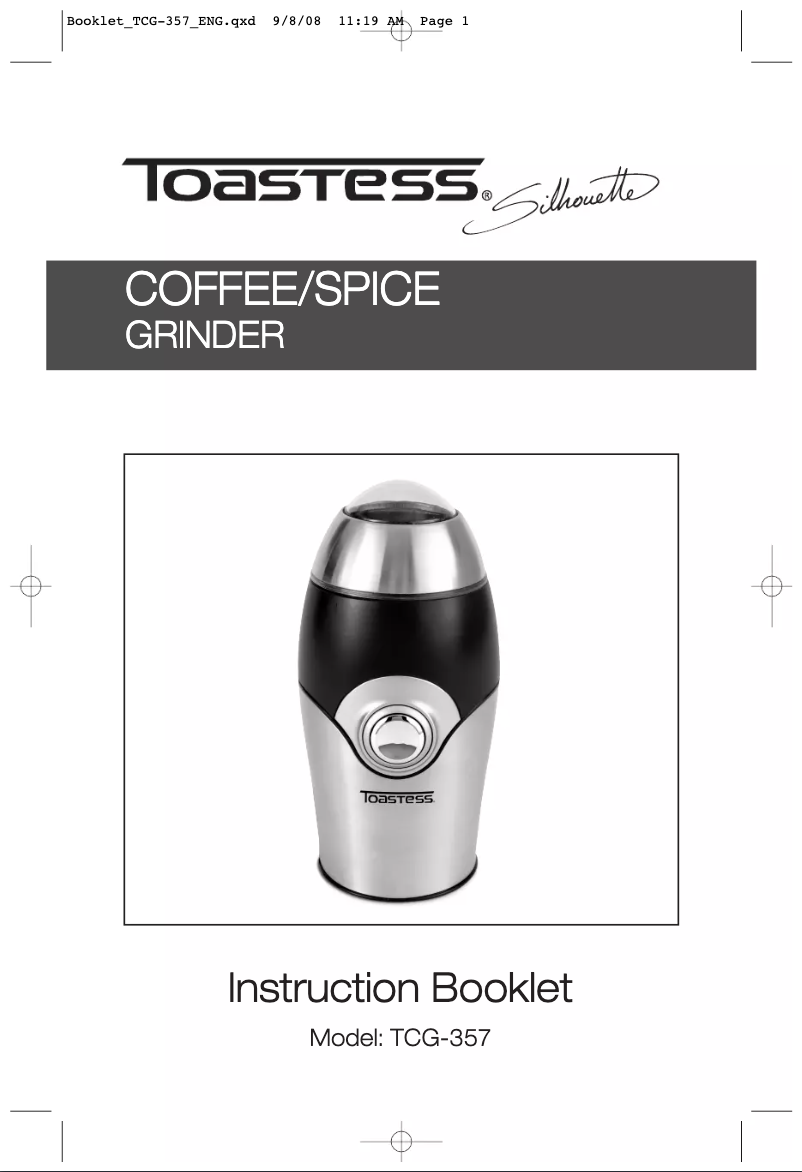 Page 1 de la notice Manuel utilisateur Toastess TCG-357