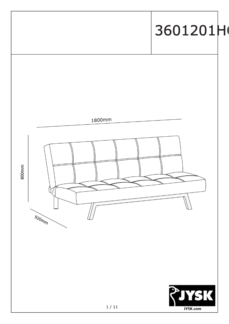 Página 1 del manual Manual de usuario JYSK Holstebro