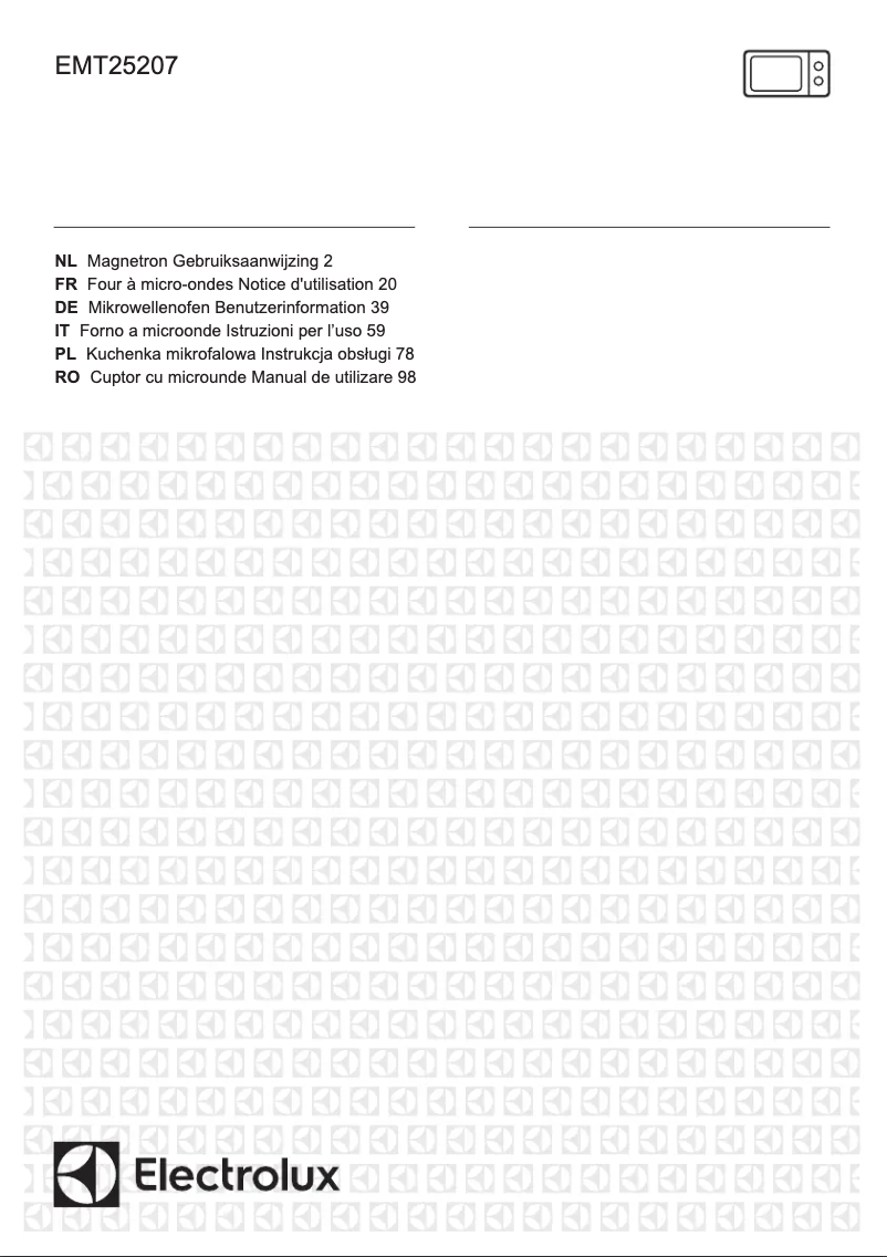 Image de la première page du manuel de l'appareil EMT25207OX