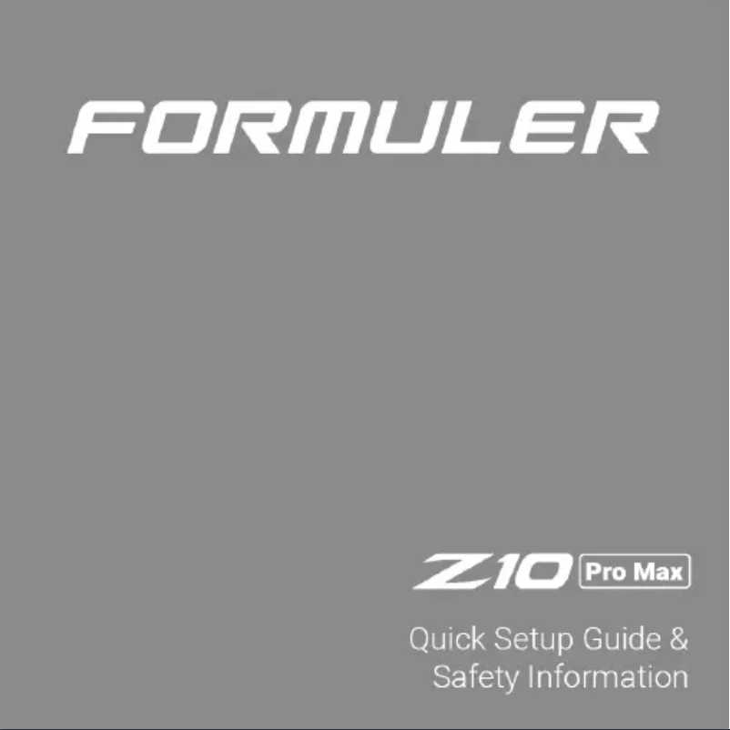 Image de la première page du manuel de l'appareil Z10 Pro Max