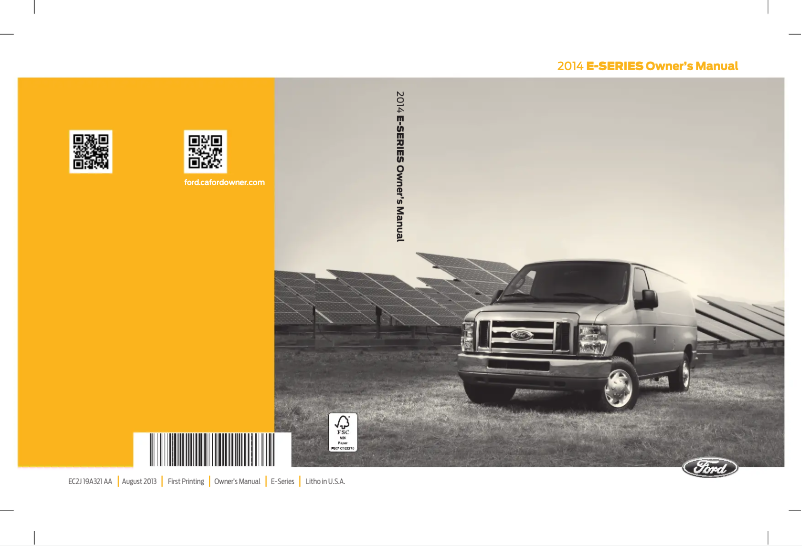 Image de la première page du manuel de l'appareil E-Series (2014)