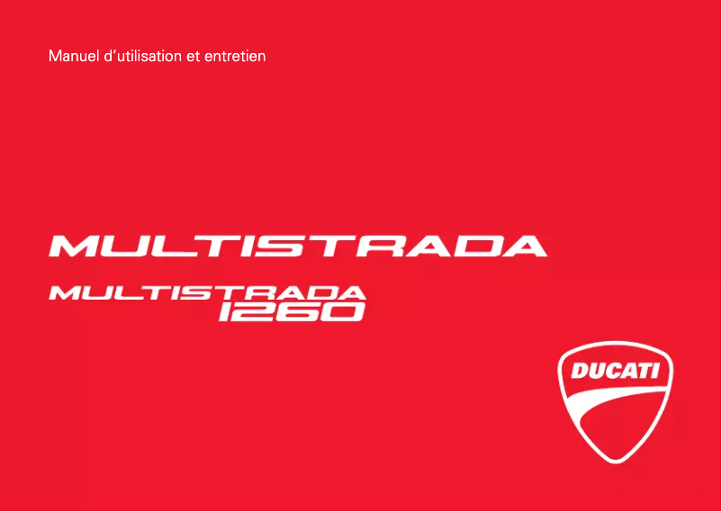 Page 1 de la notice Manuel utilisateur Ducati Multistrada 1260 (2018)