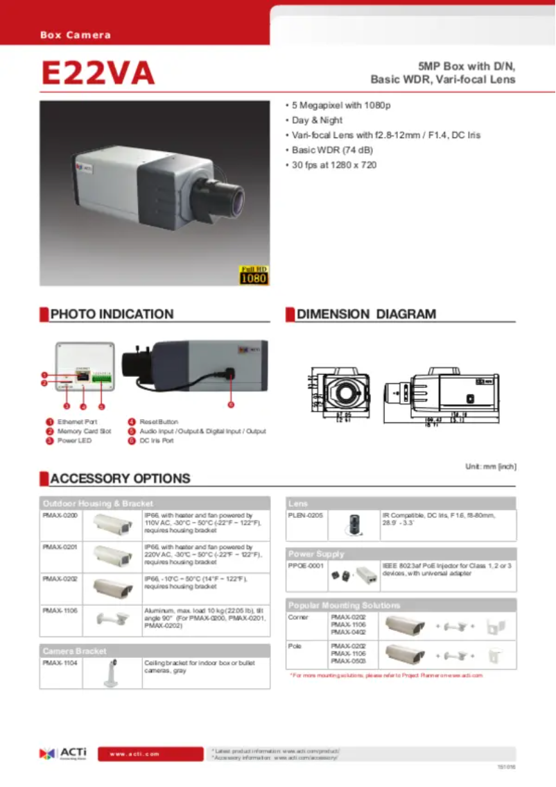 Image de la première page du manuel de l'appareil E22VA