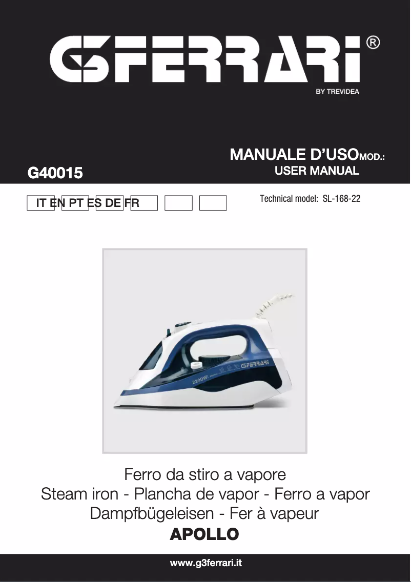 Imagen de la primera página del manual del dispositivo Apollo G40015