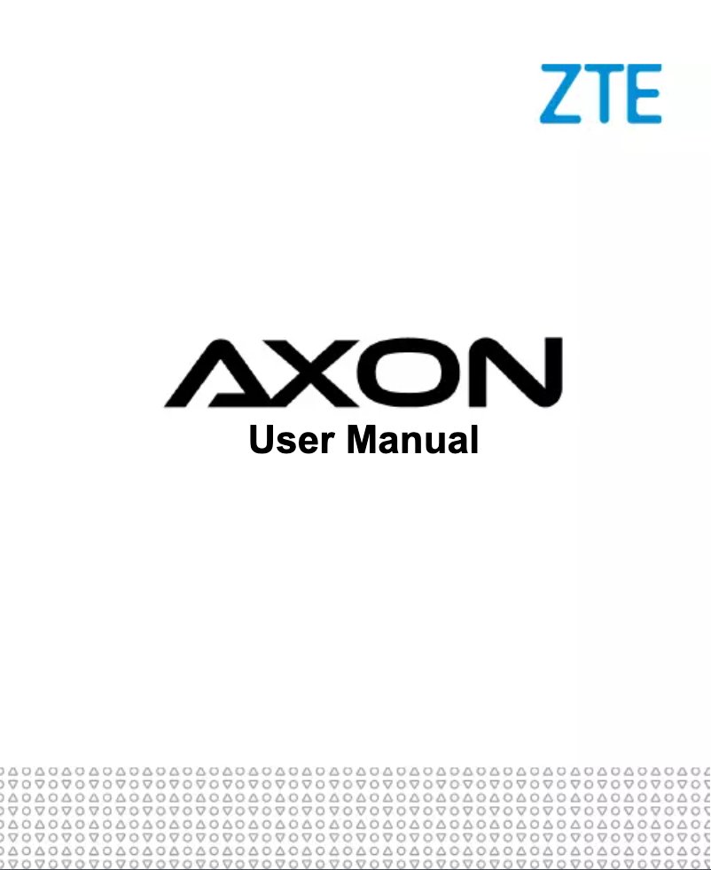 Image de la première page du manuel de l'appareil Axon Pro
