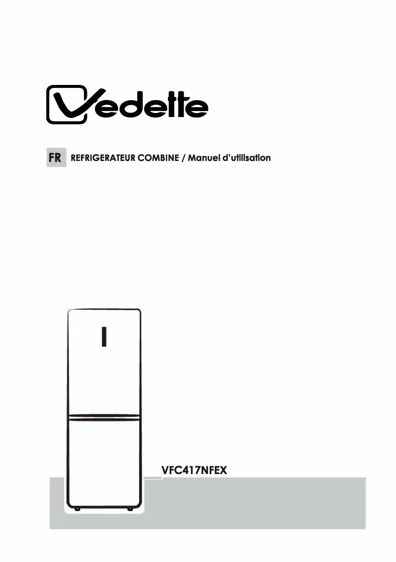 Page 1 de la notice Manuel utilisateur Vedette VFC417NFEX