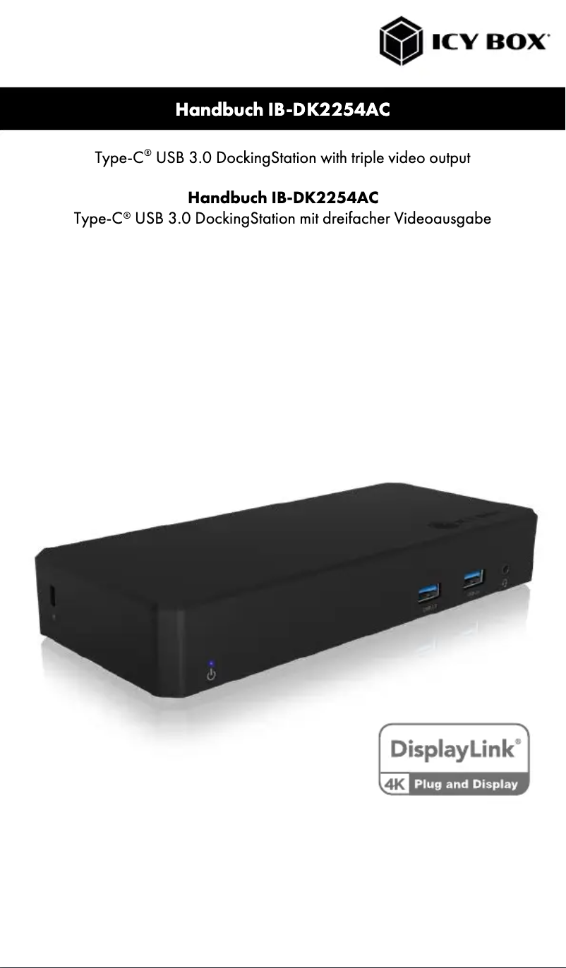 Page n°1 - Mode d'emploi Icy Box IB-DK2254AC