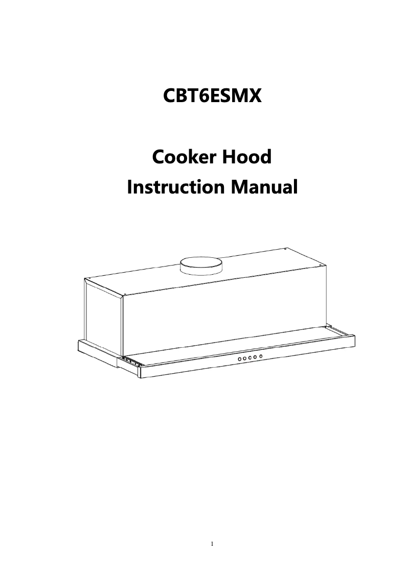 Image de la première page du manuel de l'appareil CBT6ESMX