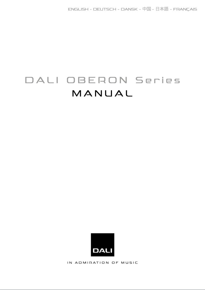 Page n°1 - Manuel utilisateur Dali Oberon Grand Vokal