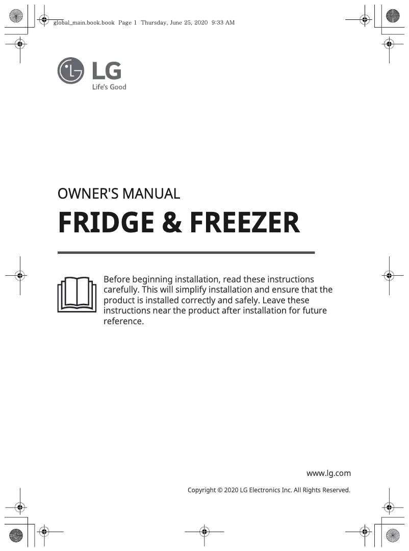 Page 1 de la notice Manuel utilisateur LG GT44AGD