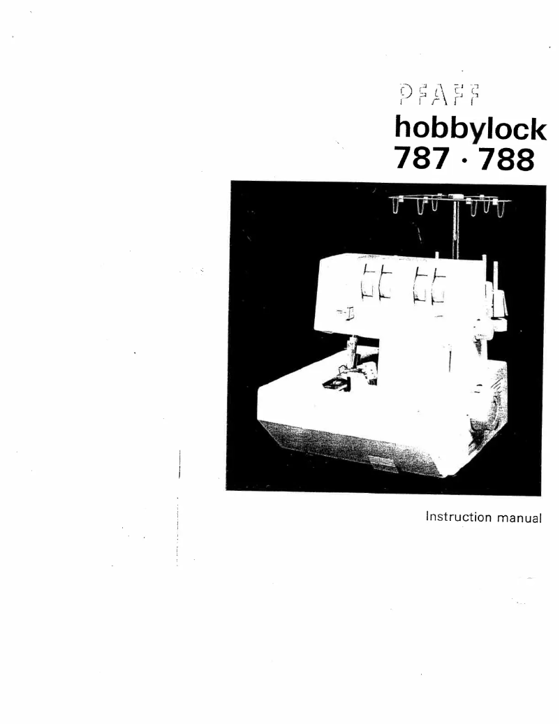 Page n°1 - Manuel utilisateur Pfaff hobbylock 788