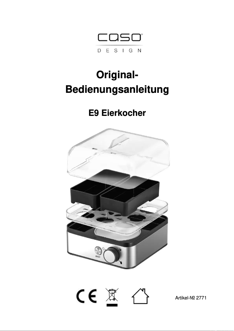 Image de la première page du manuel de l'appareil E9