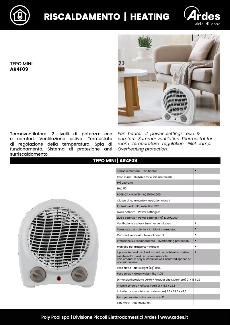 Image de la première page du manuel de l'appareil AR4F09