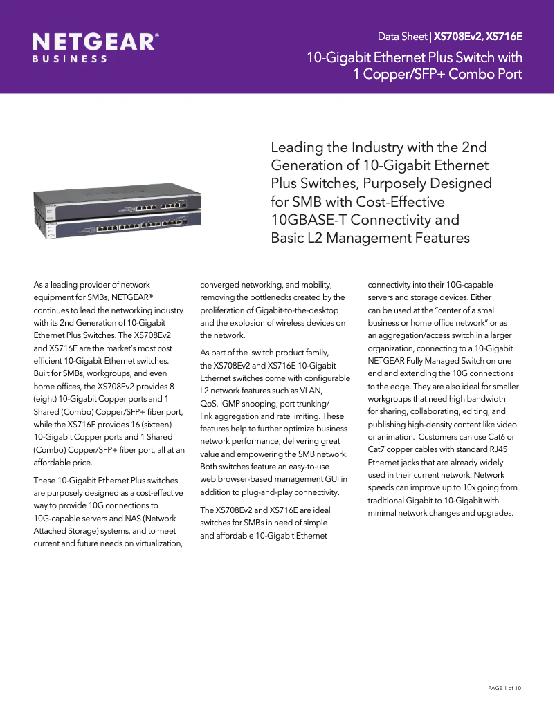 Image de la première page du manuel de l'appareil XS708Ev2