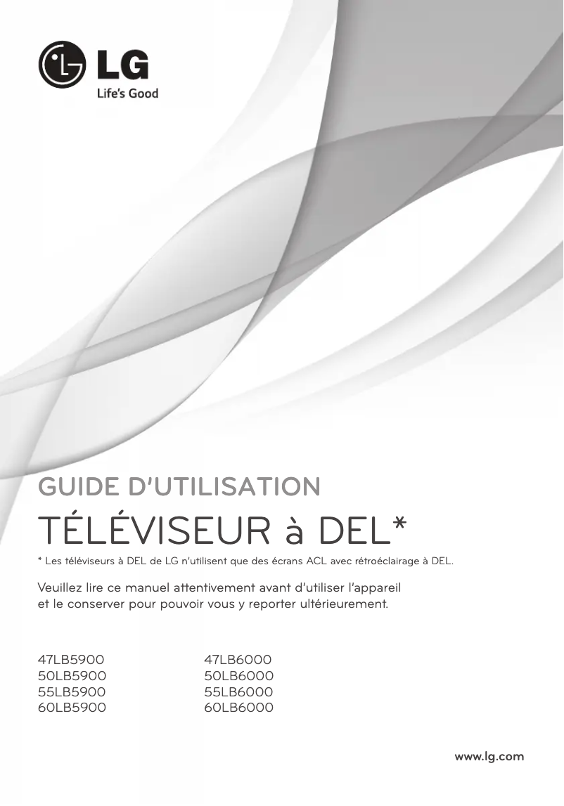 Page n°1 - Manuel utilisateur LG 55LB5900