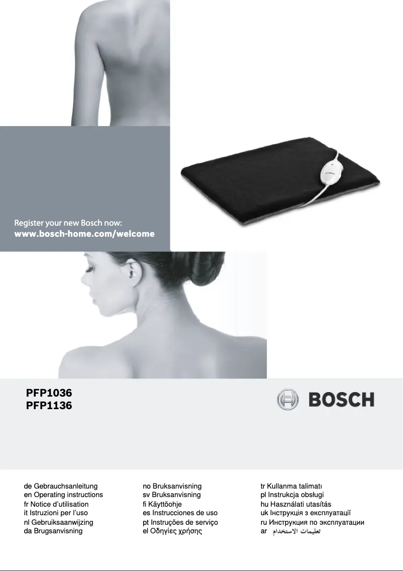 Page n°1 - Manuel utilisateur Bosch PFP1136