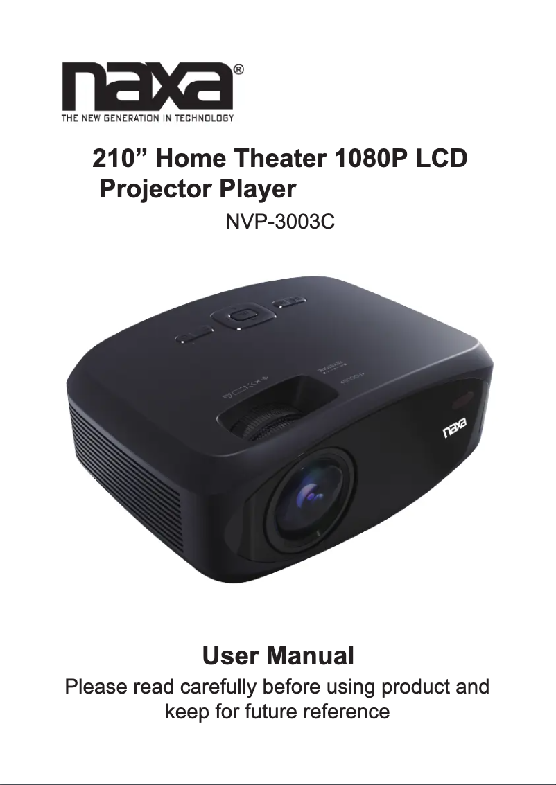 Página 1 del manual Manual de usuario Naxa NVP-3003C