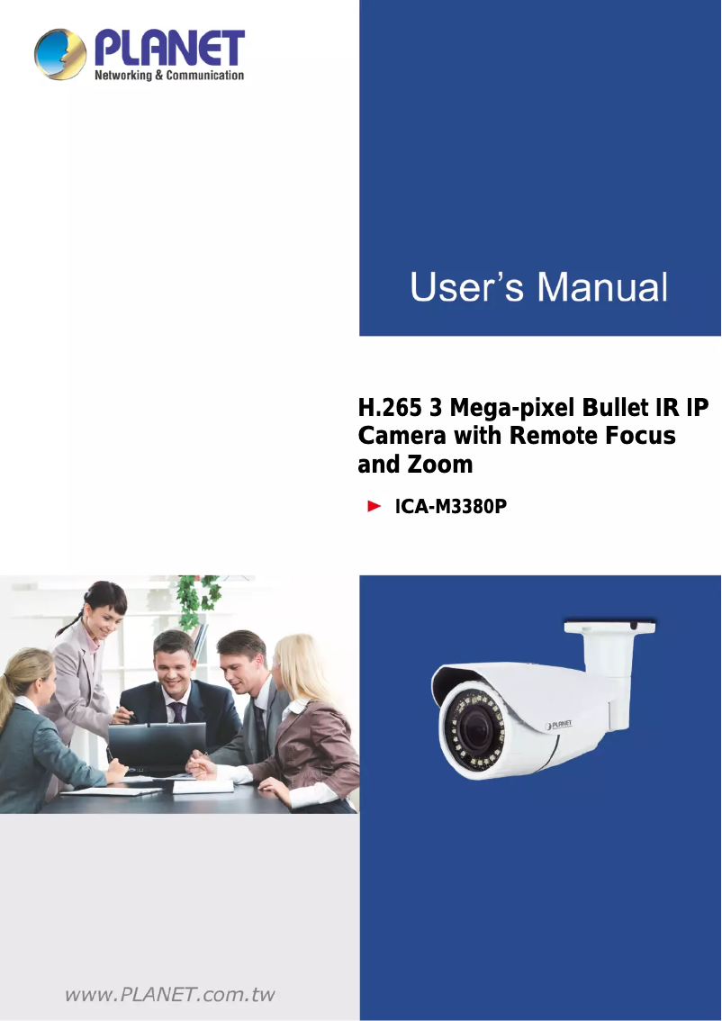 Page 1 de la notice Manuel utilisateur Planet ICA-M3380P