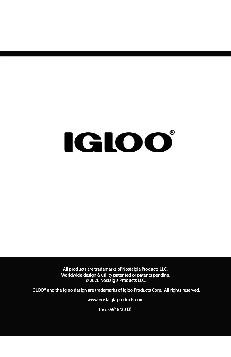 Page 1 de la notice Manuel utilisateur Igloo ICFESS237WH